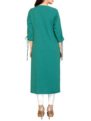 solid straight kurta - 15978928 - Standard Image - 3