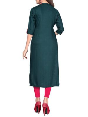 embroidered straight kurta - 15978932 - Standard Image - 3