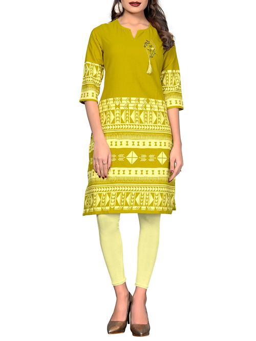 printed straight kurta - 15978934 - Standard Image - 1