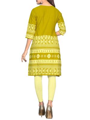 printed straight kurta - 15978934 - Standard Image - 3