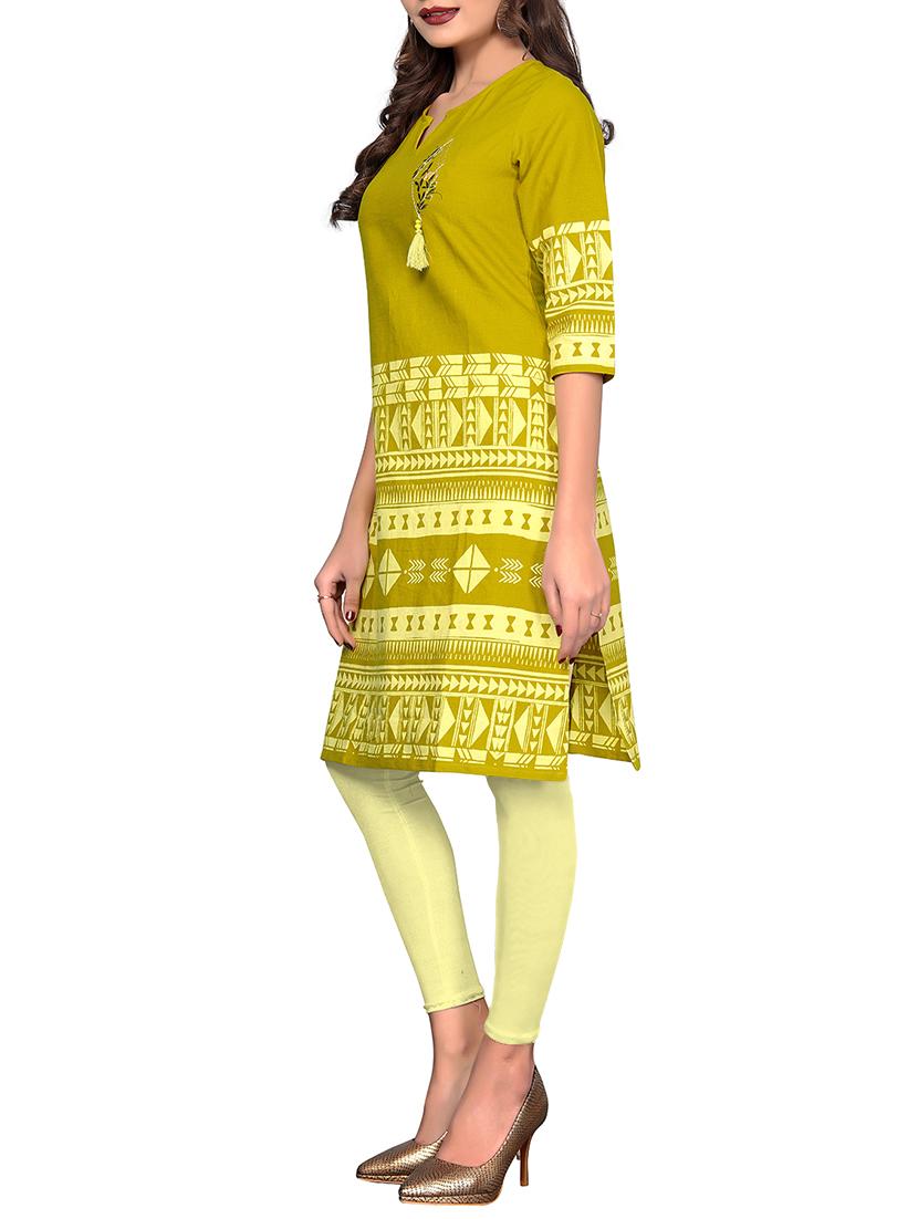 printed straight kurta - 15978934 - Zoom Image - 2