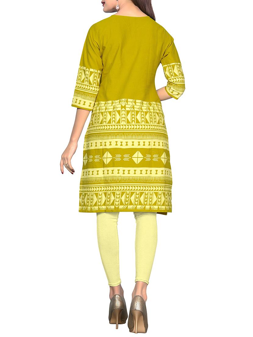 printed straight kurta - 15978934 - Zoom Image - 3