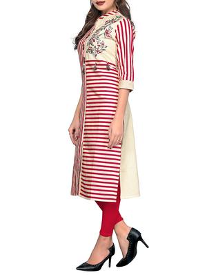 embroidered straight kurta - 15978938 - Standard Image - 2