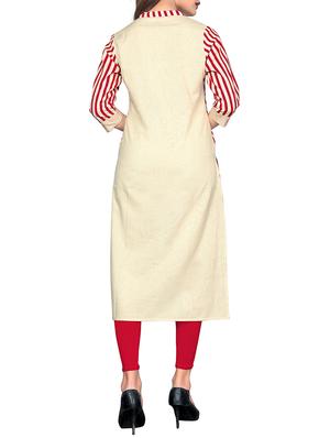 embroidered straight kurta - 15978938 - Standard Image - 3
