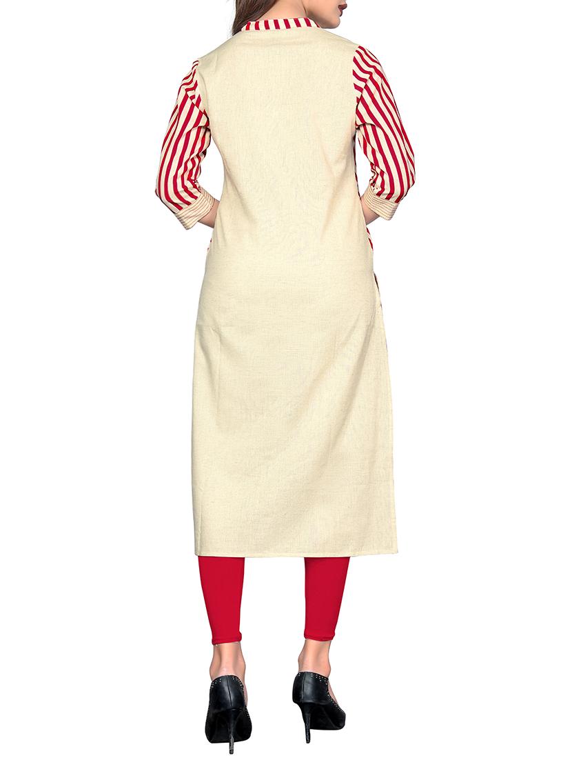 embroidered straight kurta - 15978938 - Zoom Image - 3