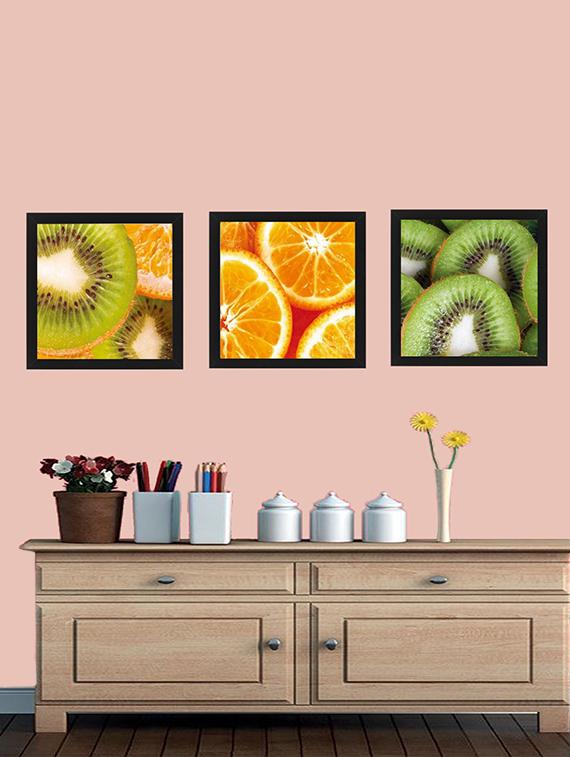 lemon wall painting | digital wall painting (12x12 inch, set of 3) - 15979067 - Zoom Image - 1