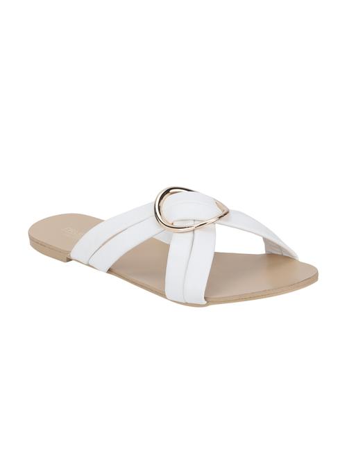 white slip on sandals - 15979137 - Standard Image - 1