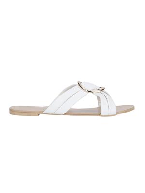 white slip on sandals - 15979137 - Standard Image - 2