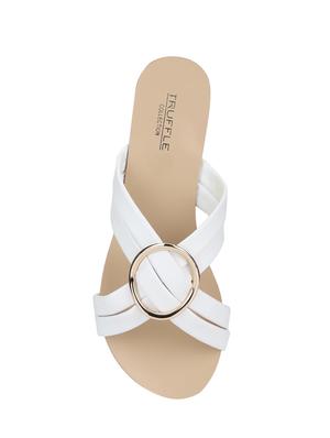 white slip on sandals - 15979137 - Standard Image - 4