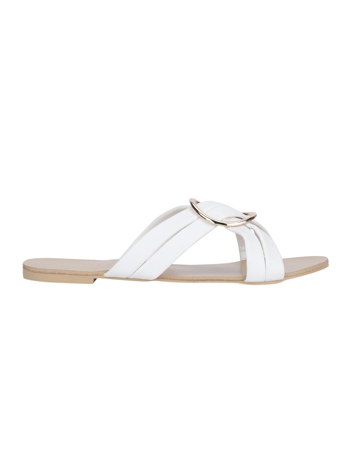 white slip on sandals - 15979137 - Zoom Image - 2