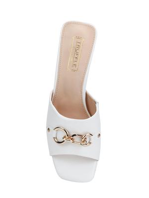 white slip on sandals - 15979185 - Standard Image - 4