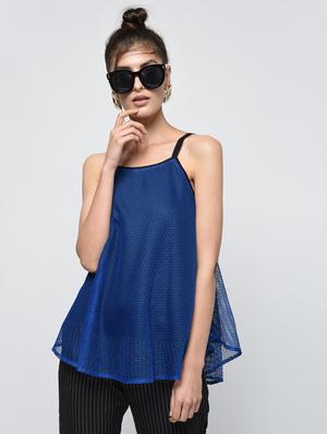 contrast mesh cami top - 15979206 - Standard Image - 2