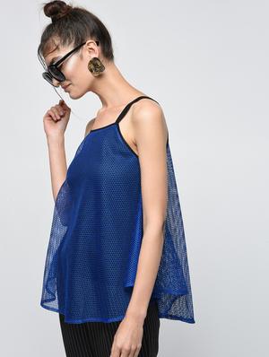 contrast mesh cami top - 15979206 - Standard Image - 3