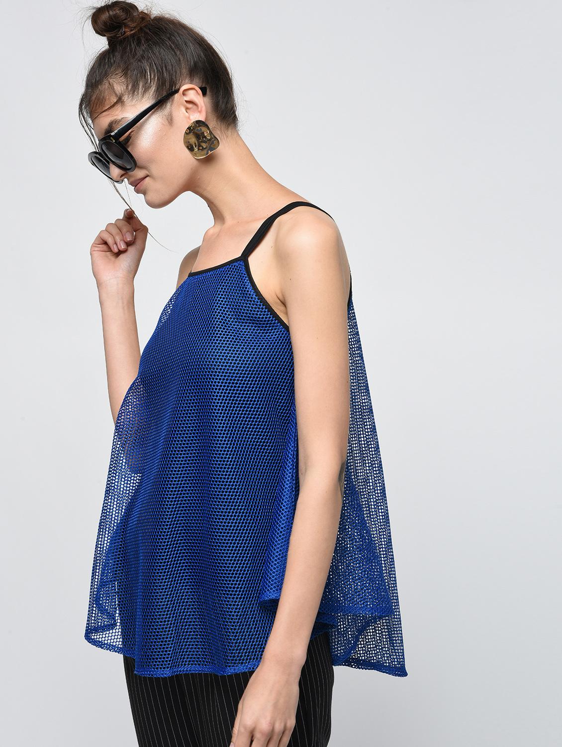 contrast mesh cami top - 15979206 - Zoom Image - 3