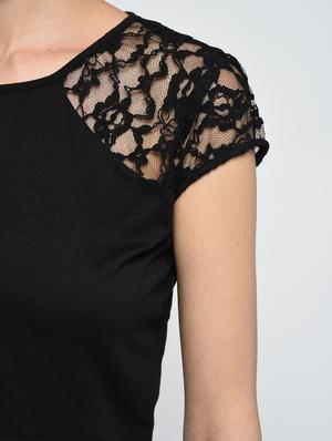 lace sleeved crop top - 15979210 - Standard Image - 6
