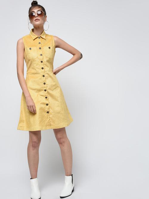 button up a-line dress - 15979217 - Standard Image - 1