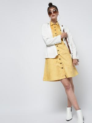 button up a-line dress - 15979217 - Standard Image - 4
