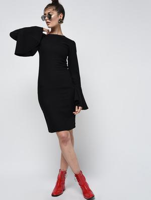 bell sleeved bodycon dress - 15979218 - Standard Image - 2