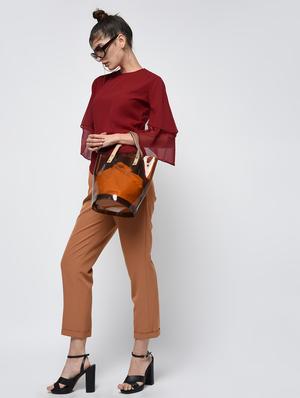 keyhole back layered top - 15979221 - Standard Image - 2