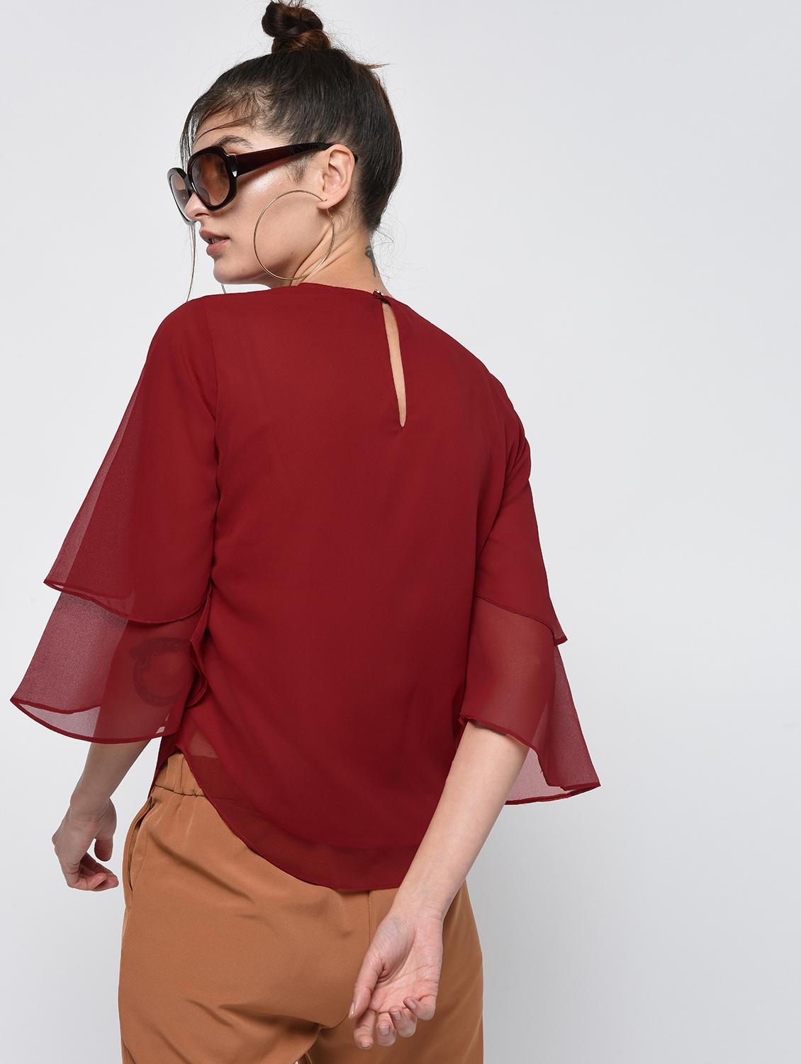 keyhole back layered top - 15979221 - Zoom Image - 4