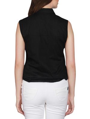 tie knot hem button up crop top - 15979225 - Standard Image - 3