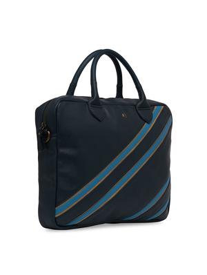 blue leatherette (pu) laptop bag - 15979437 - Standard Image - 4