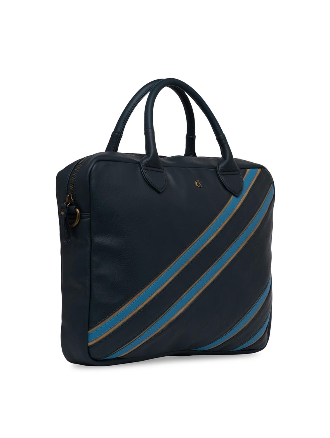 blue leatherette (pu) laptop bag - 15979437 - Zoom Image - 4