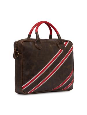 brown leatherette (pu) laptop bag - 15979438 - Standard Image - 4