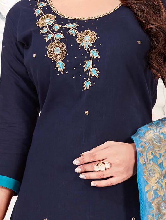 embellished unstitched suit - 15979472 - Zoom Image - 2