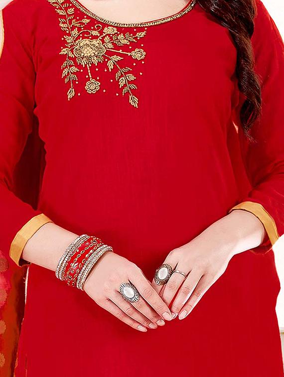 embellished unstitched suit - 15979476 - Zoom Image - 2