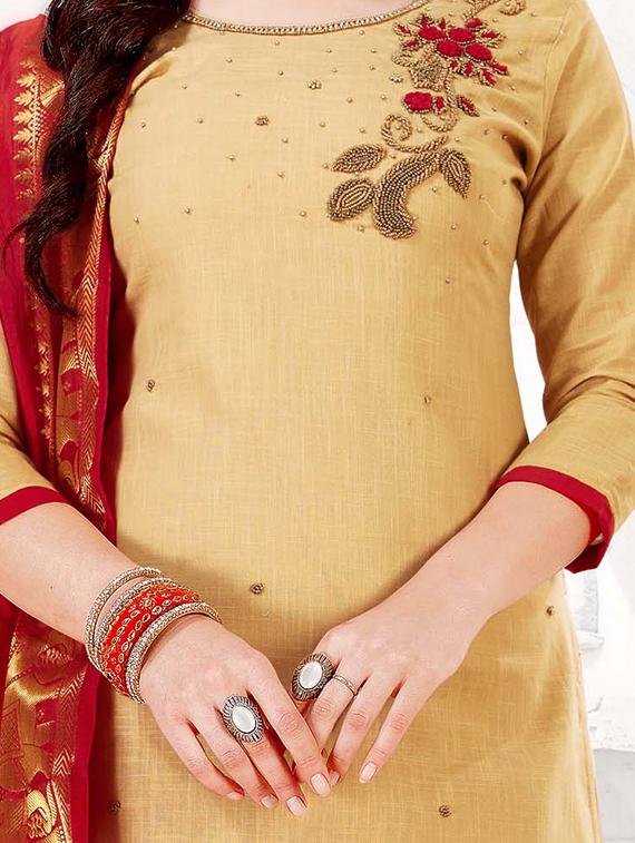embellished unstitched suit - 15979478 - Zoom Image - 2