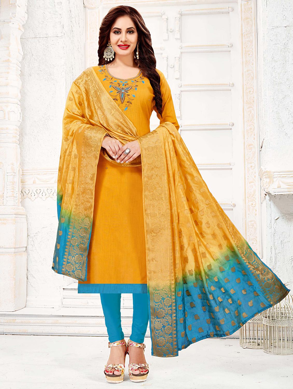 embroidered unstitched suit - 15979481 - Zoom Image - 1