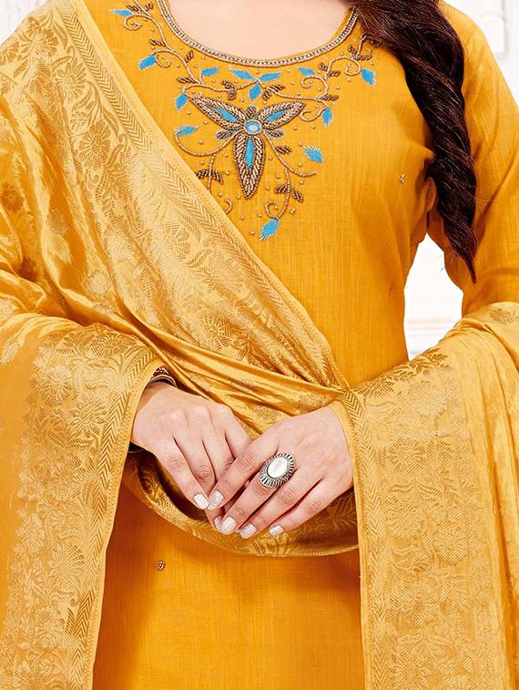 embroidered unstitched suit - 15979481 - Zoom Image - 2