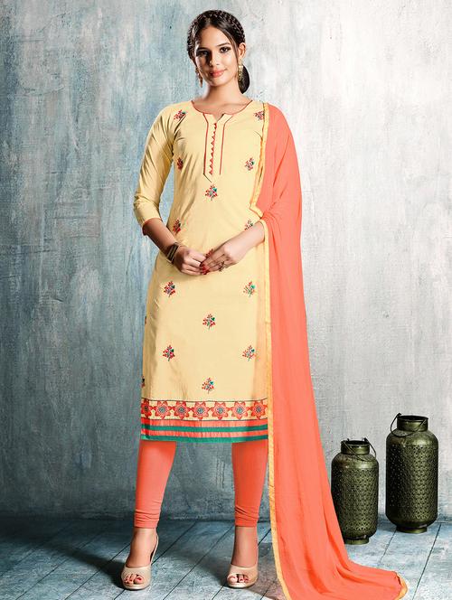 embroidered unstitched suit - 15979503 - Standard Image - 1