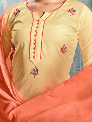 embroidered unstitched suit - 15979503 - Standard Image - 2