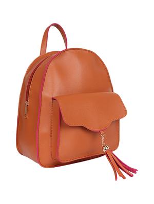 tan leatherette (pu) fashion backpack - 15979688 - Standard Image - 5