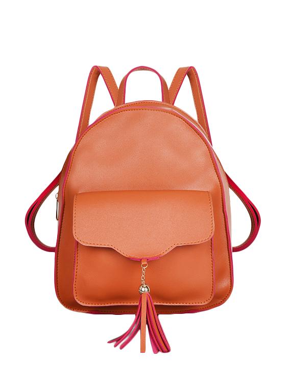 tan leatherette (pu) fashion backpack - 15979688 - Zoom Image - 2