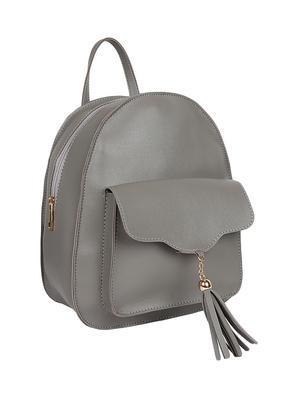 grey leatherette (pu) regular backpack - 15980500 - Standard Image - 5