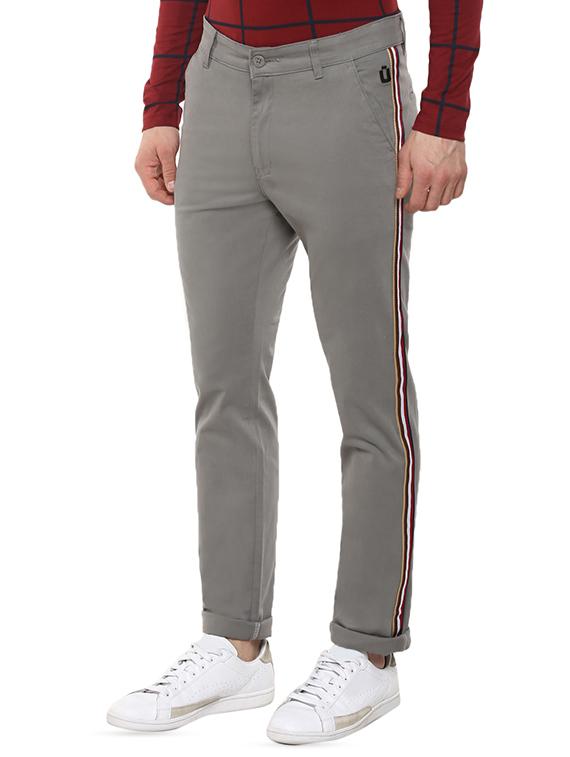 grey cotton chinos - 15981285 - Zoom Image - 2