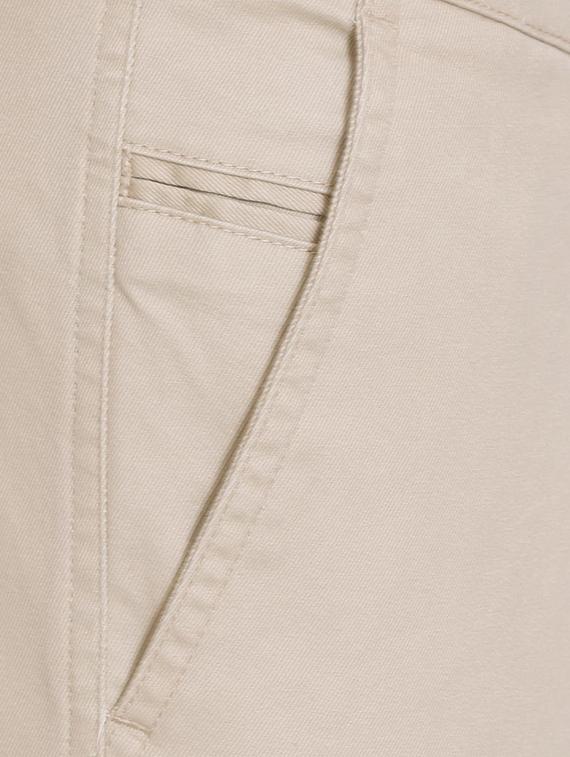 beige cotton flat front casual trouser - 15981573 - Zoom Image - 4