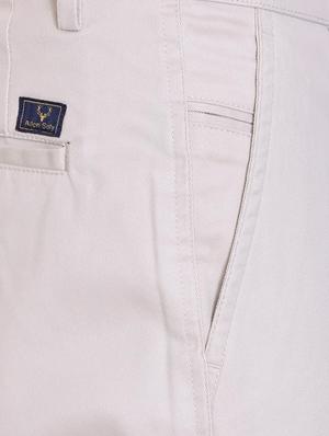 white cotton flat front casual trouser - 15981576 - Standard Image - 4