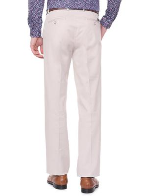white cotton pleated formal trouser - 15981688 - Standard Image - 2