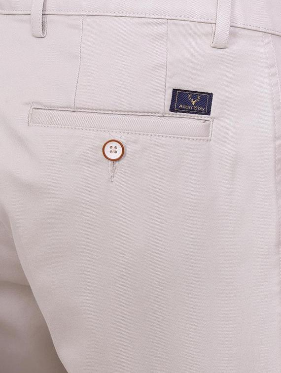 white cotton pleated formal trouser - 15981688 - Zoom Image - 4