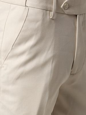 beige polyester blend formal trouser - 15981754 - Standard Image - 5