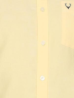 yellow solid casual shirt - 15981971 - Standard Image - 4
