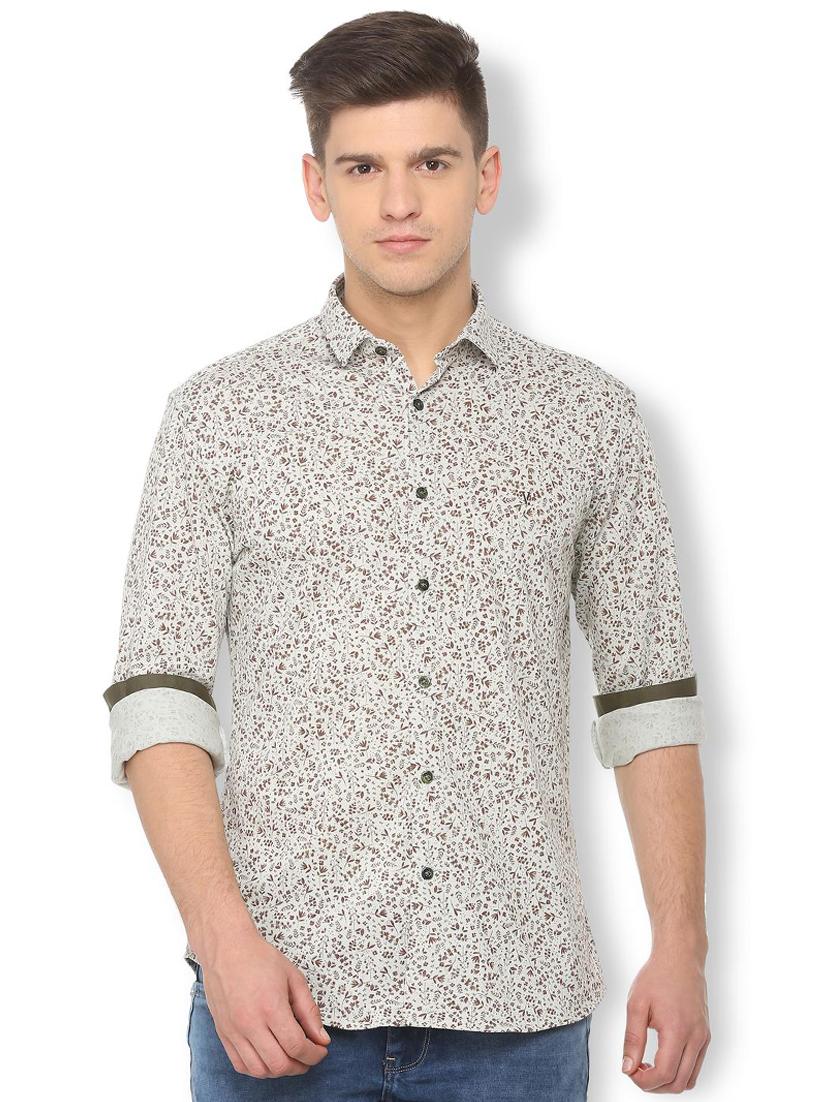 brown printed casual shirt - 15982003 - Zoom Image - 1