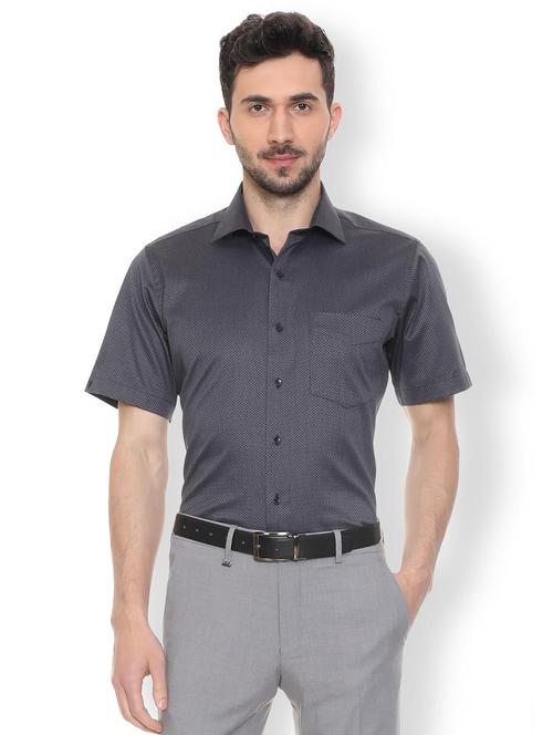 black cotton formal shirt - 15982084 - Standard Image - 1