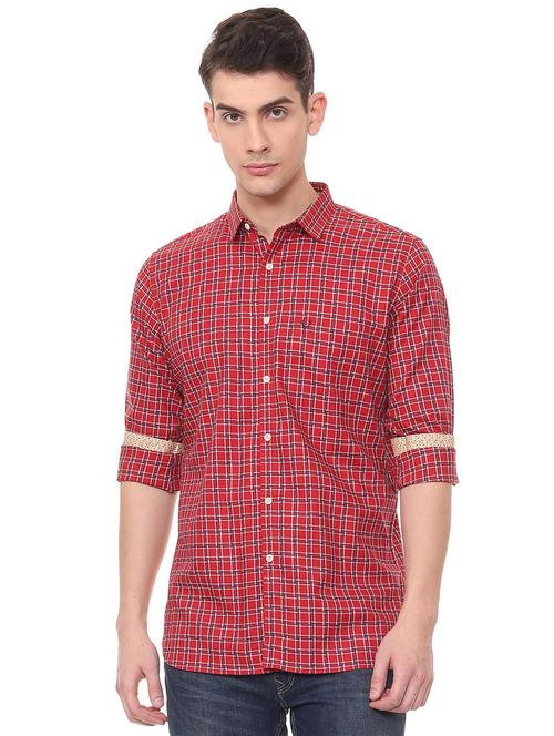 red checkered casual shirt - 15982095 - Standard Image - 1