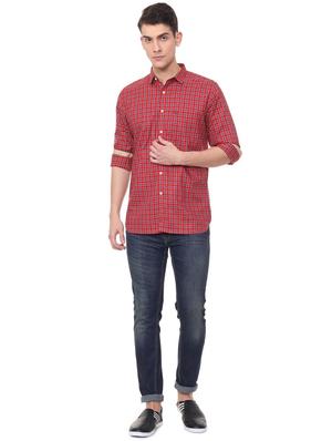 red checkered casual shirt - 15982095 - Standard Image - 3