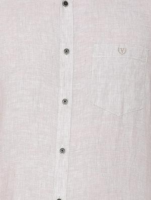 grey solid casual shirt - 15982284 - Standard Image - 4